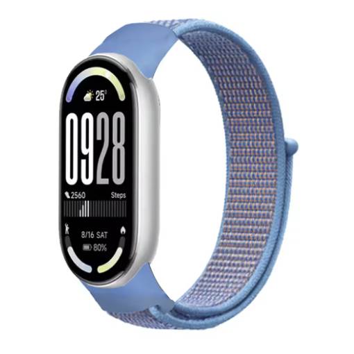 Foto - eses Nylonový remienok pre Xiaomi Smart Band 8, 9 a 10 - Modro oranžový