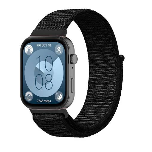Foto - eses Nylonový remienok pre Huawei Watch Fit 3, 4 a 4 Pro - Čierny