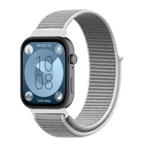 Foto - eses Nylonový remienok pre Huawei Watch Fit 3, 4 a 4 Pro - Bielo šedý