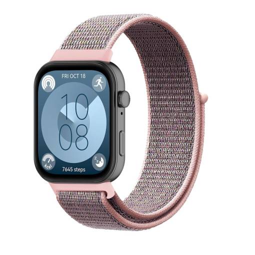 Foto - eses Nylonový remienok pre Huawei Watch Fit 3, 4 a 4 Pro - Rúžovo šedý