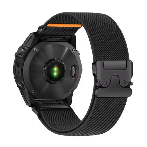 Foto - eses Nylonový elastický remienok pre Garmin - Čierny, QuickFit 22 mm