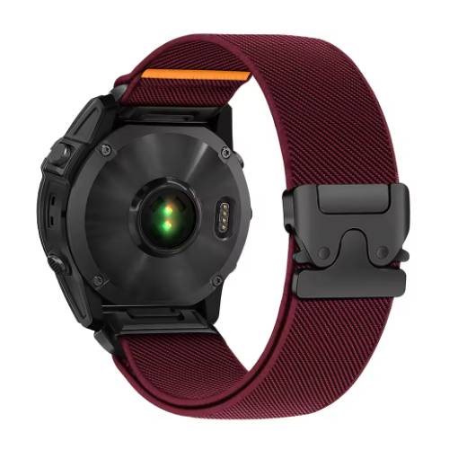 Foto - eses Nylonový elastický remienok pre Garmin - Vínový, QuickFit 22 mm