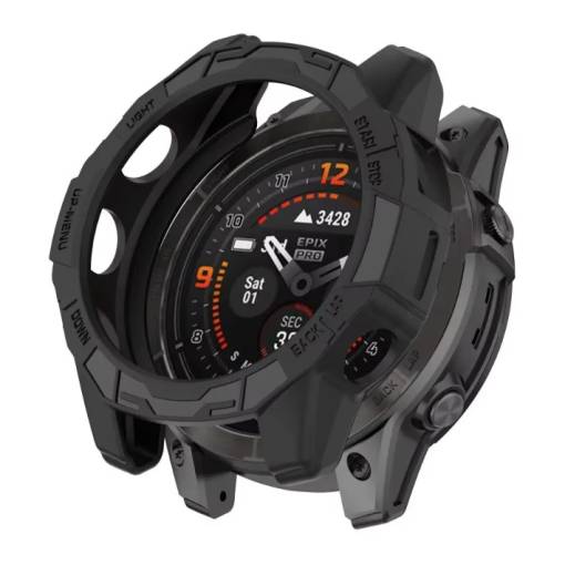 Foto - Silikónový rámček pre Garmin Instinct 3 - Fialový, 45 mm