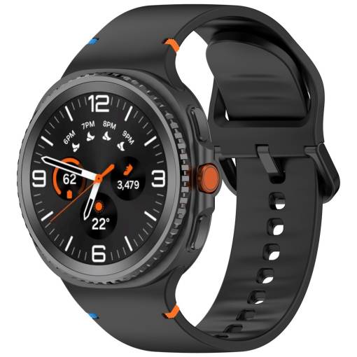 Foto - eses Silikonový remienok pre Samsung Galaxy Watch 8 - Čierny, veľkosť S