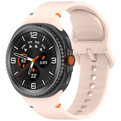 Foto - eses Silikonový remienok pre Samsung Galaxy Watch 8 - Ružový, veľkosť S