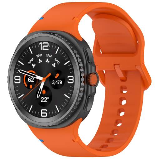 Foto - eses Silikonový remienok pre Samsung Galaxy Watch 8 - Oranžový, veľkosť L