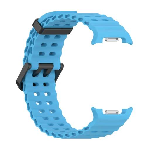 Foto - eses Silikonový dírkovaný řemínek pro Samsung Galaxy Watch 8 - Světle modrý