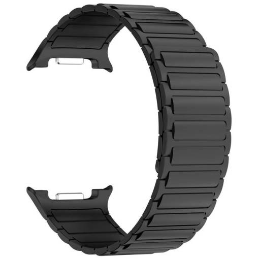Foto - eses Silikónový magnetický remienok pre Samsung Galaxy Watch 8 - Čierny