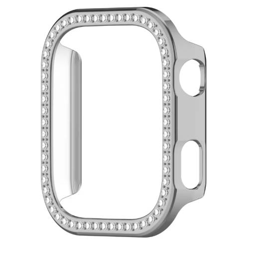Foto - Ochranný rámček s kamienkami pre Xiaomi Redmi Watch 6 - Strieborný