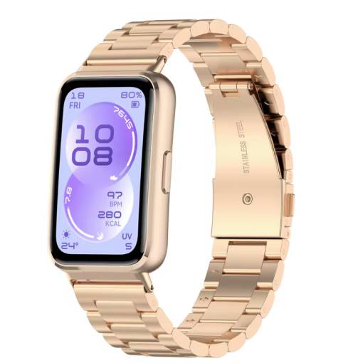 Foto - eses Kovový remienok pre Huawei Band 11 a Huawei Band 11 Pro - Ružové zlato