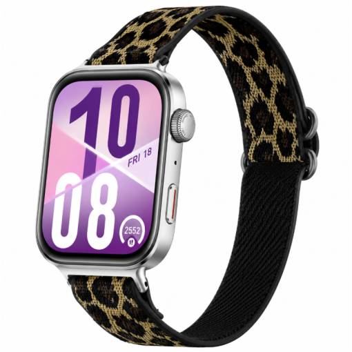 Foto - eses Elastický remienok pre Huawei Watch Fit 3, 4, 4 Pro, 5 a 5 Pro - Vzorovaný hnedý
