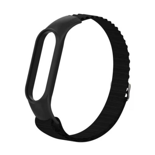 Foto - eses Alpský tah so silikónovým lúčom pre Xiaomi Smart Band 7 - čierny