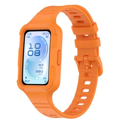 Foto - eses Silikonový náramok pre Huawei Band 11 - Oranžový