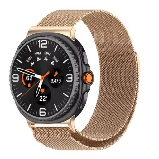 Foto - eses Milánsky tah pre Samsung Galaxy Watch 8 a 9 - Rúžovo zlatý