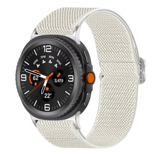 Foto - eses Nylonový elastický remienok pre Samsung Galaxy Watch 8 a 9 - Svetlo šedý