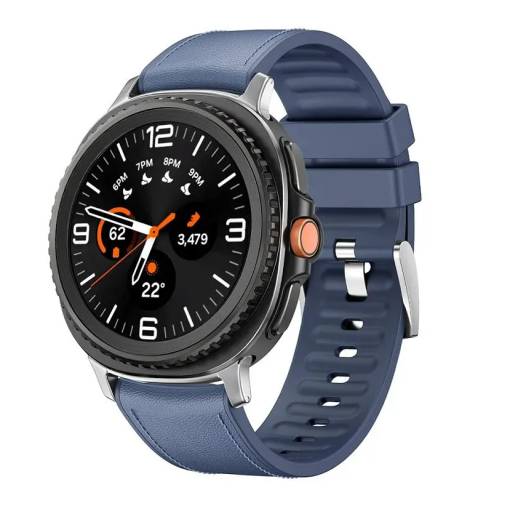 Foto - eses Kožený remienok pre Samsung Galaxy Watch 8 Galaxy Watch 9 - Modrý