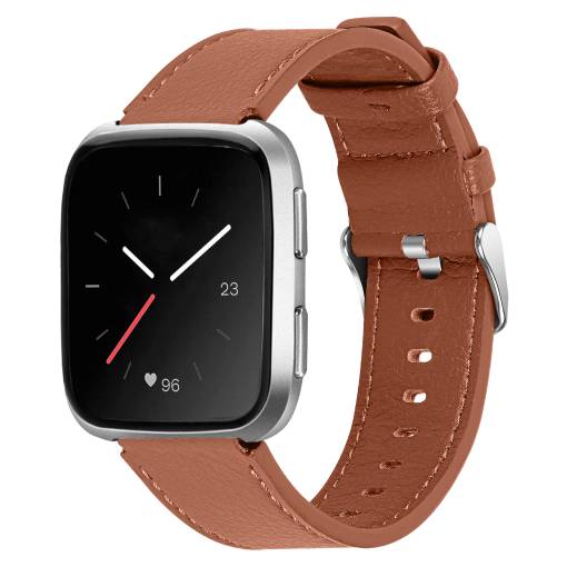 Foto - eses Kožený remienok pre Fitbit Versa - Hnedý