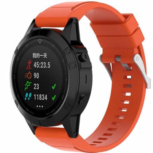 Foto - eses Silikónový remienok oranžový pre Garmin - EasyFit/QuickFit 26mm