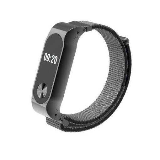 Foto - eses Nylonový remienok sivo černý pre Xiaomi Mi Band 2