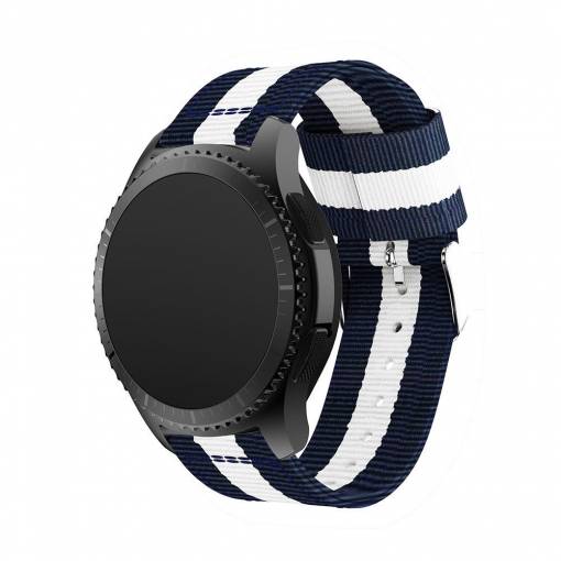 Foto - Nylonový řemínek modrý pruhovaný pro Samsung Gear S3