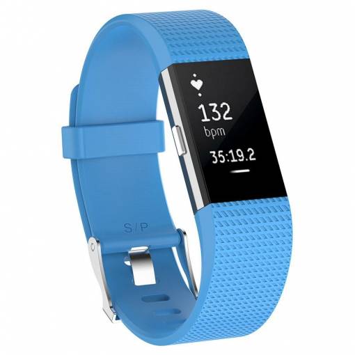 Foto - eses Silikónový remienok modrý veľkosť S pre Fitbit Charge 2