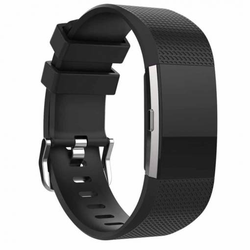 Foto - eses Silikónový remienok pre Fitbit Charge 2 - Veľkosť S, čierny