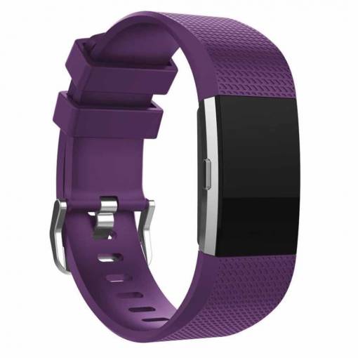 Foto - eses Silikónový remienok pre Fitbit Charge 2 - Veľkosť S, fialový