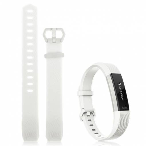 Foto - eses Silikónový remienok biely vo veľkosti L pre Fitbit Alta HR