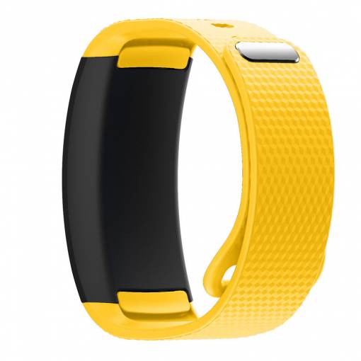 Foto - eses Silikónový remienok pre Samsung Gear Fit 2 - Veľkosť S, žltý