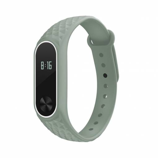 Foto - eses Náramok vzorovaný zeleno biely pre Xiaomi Mi Band 2