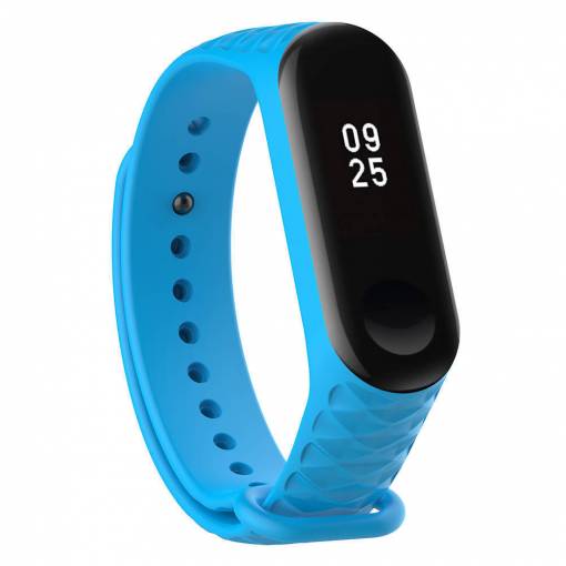 Foto - eses Náramok pre Xiaomi Mi Band 3 a Xiaomi Mi Band 4 - Vzorovaný modrý