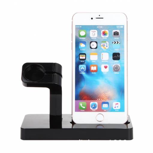 Foto - Nabíjací stojan pre iPhone a Apple Watch - Čierny