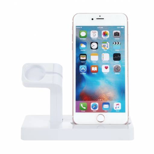 Foto - Nabíjací stojan pre iPhone a Apple Watch - Biely