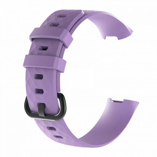 Foto - eses Silikónový remienok pre Fitbit Charge 3 a 4 - Veľkosť L, svetlo fialový