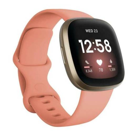 Foto - eses Silikónový remienok pre Fitbit Versa 3/4, Sense 1/2 - Veľkosť S, oranžový