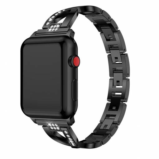 Foto - eses Kovový elegantný remienok pre Apple Watch - Čierny 42mm, 44mm, 45mm, 49mm