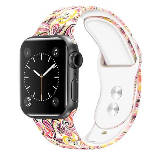 Foto - eses Silikónový remienok pre Apple Watch - Vzorovaný, 42mm/44mm/45mm/49mm