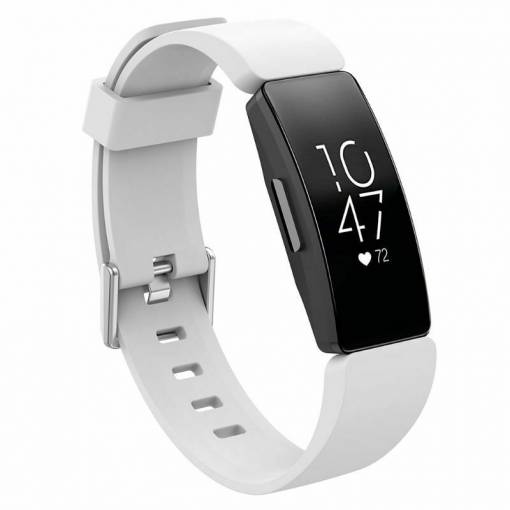 Foto - eses Silikónový remienok pre Fitbit Inspire 1, 2, HR, Ace 2 a 3 - Biely