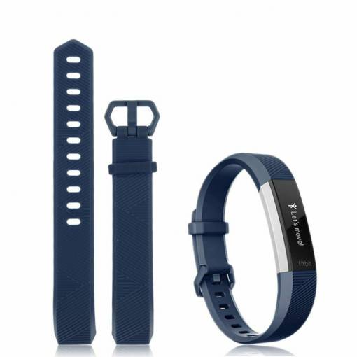 Foto - eses Silikónový remienok pre Fitbit Alta, Alta HR a Ace - Veľkosť S, tmavo modrý