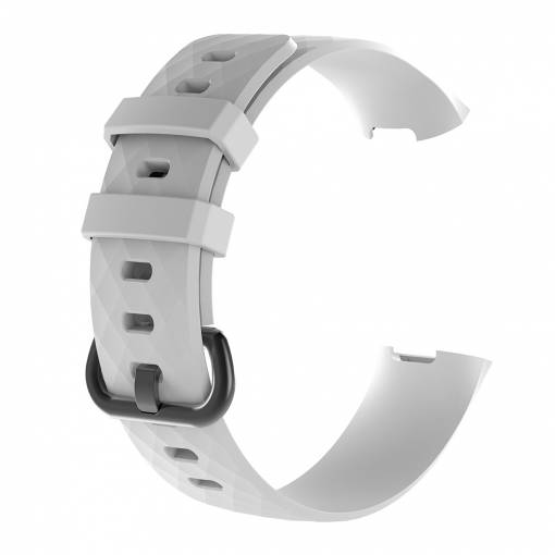 Foto - eses Silikónový remienok pre Fitbit Charge 3 a 4 - Veľkosť S, biely