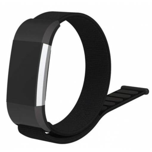 Foto - eses Nylonový remienok pre Fitbit Charge 2 - Čierny