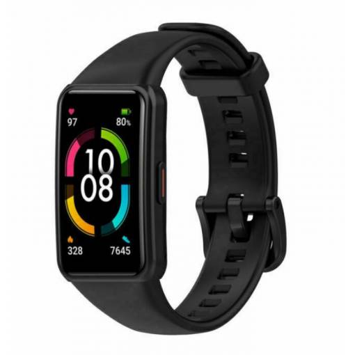 Foto - eses Silikónový remienok pre Huawei a Honor Band 6 - Veľkosť L, čierny