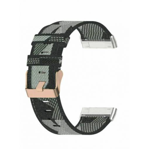 Foto - eses Tkaný remienok pre Fitbit Versa 3/4, Sense 1/2 - Sivo biely