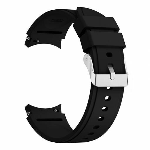 Foto - eses Silikónový remienok pre Samsung Galaxy Watch 4, 5, 6 - Čierny, 20 mm