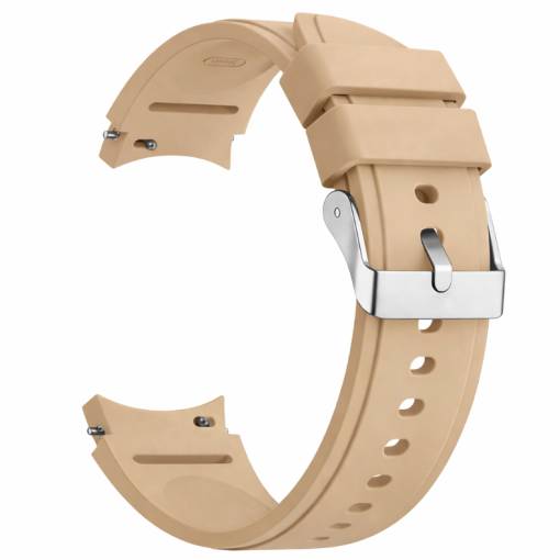 Foto - eses Silikónový remienok pre Samsung Galaxy Watch 4, 5, 6, 7 - Béžový, 20 mm