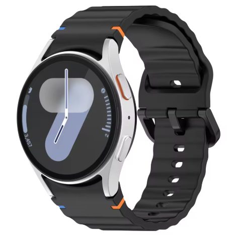 Silikónový remienok pre Samsung Galaxy watch 7 - Čierná