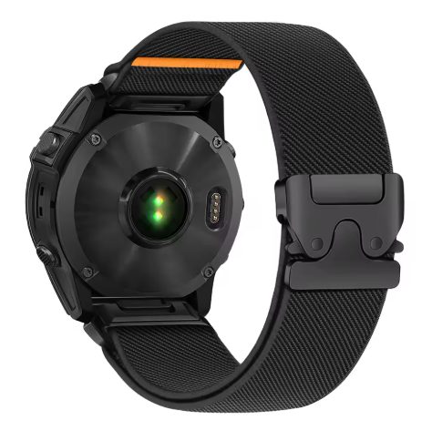 eses nylonový elastický remínek pro Garmin - Černý, QuickFit 26 mm