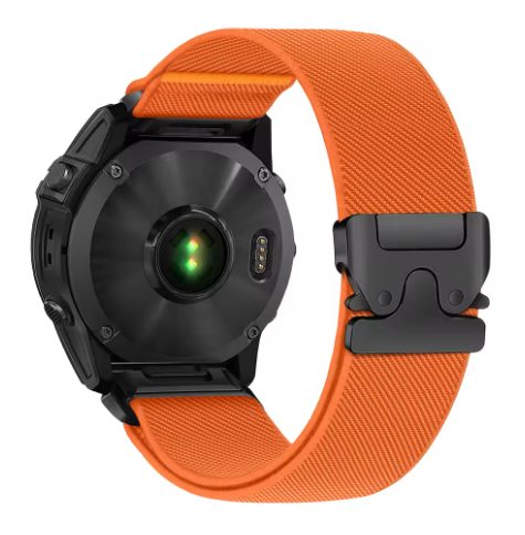 eses nylonový elastický remínek pro Garmin - Oranžový, QuickFit 26 mm