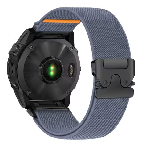 eses nylonový elastický remínek pro Garmin - Modro šedý, QuickFit 26 mm