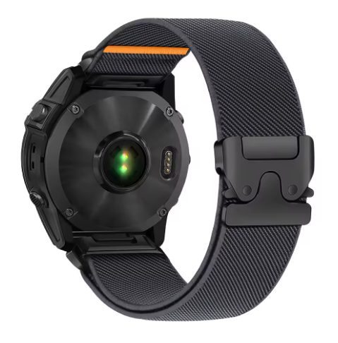 eses nylonový elastický remínek pro Garmin - Šedý, QuickFit 26 mm